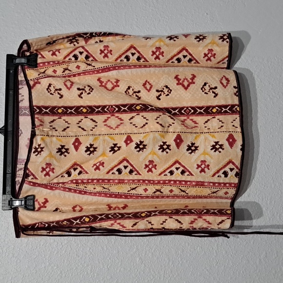 Free People Cleo Print Faux Wrap Cotton Skirt - Picture 8 of 10